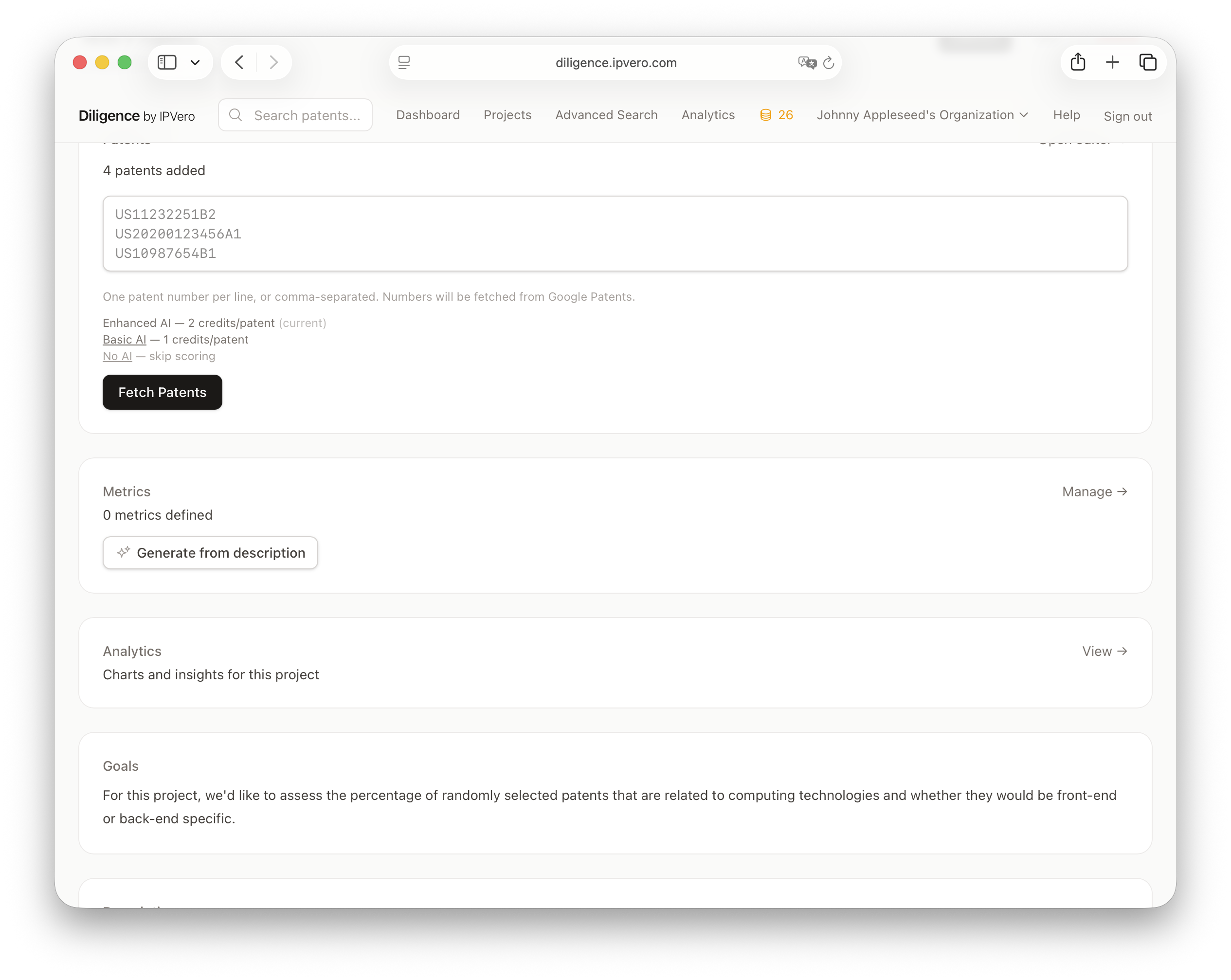 AI metric generation